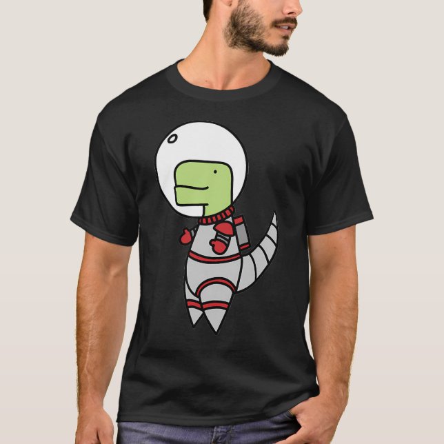 Astronaut Timmy T-Rex T Shirt (Framsida)
