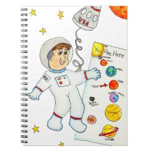 Astronaut Tittar för riktningar Anteckningsbok