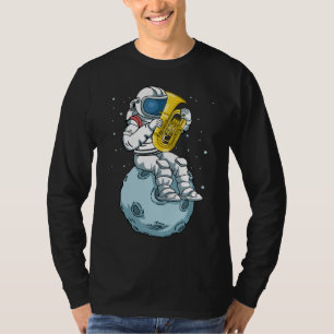 Astronaut Tuba Player Music Gift Kids Band Tuba T Shirt