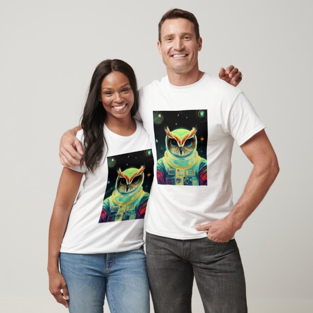 Astronaut Uggla Spaceman Galaxy T-Shirt (Unisex)