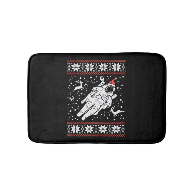 Astronaut Ugly jul Sweater Julafton Space Älskare Badrumsmatta (Framsidan)
