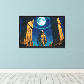 Astronaut under den himmelska porten canvastryck