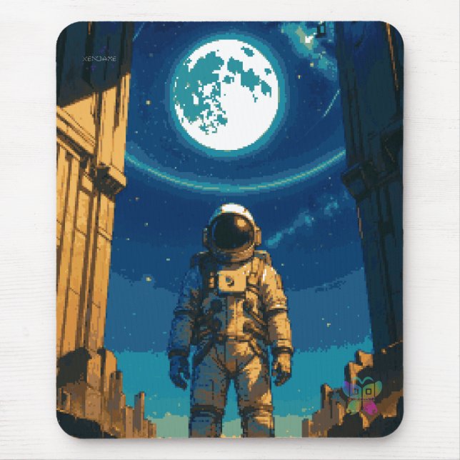 Astronaut under den himmelska porten musmatta (Framsidan)