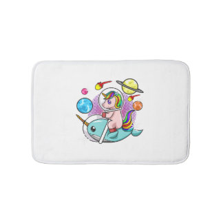 Astronaut Unicorn Riding Narwhal Space Universe Badrumsmatta