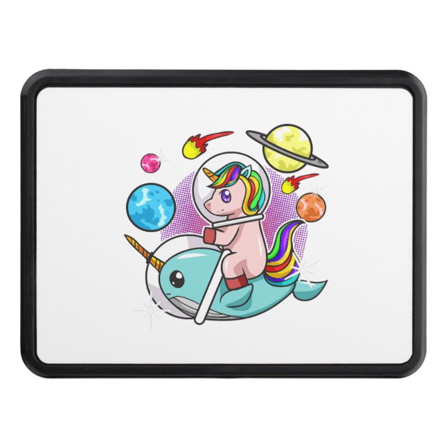 Astronaut Unicorn Riding Narwhal Space Universe Dragkroksskydd (Framsidan)
