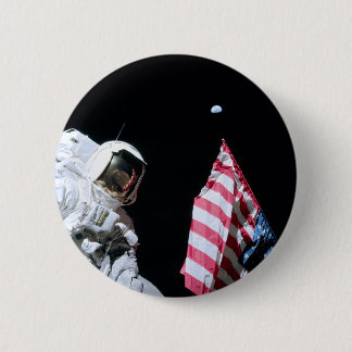 ASTRONAUT, USA FLAGGA & JORD KNAPP