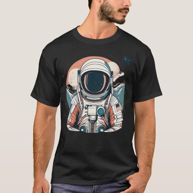 Astronaut Usa T Shirt (Framsida)