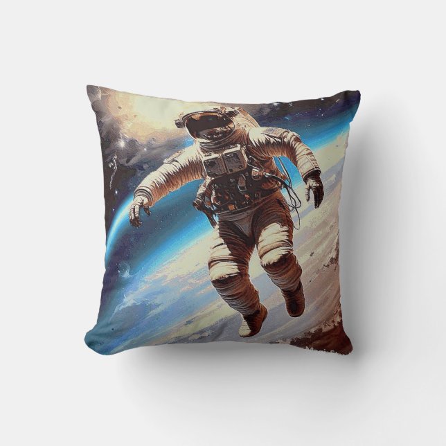 Astronaut utan förbindelse kudde (Framsida)