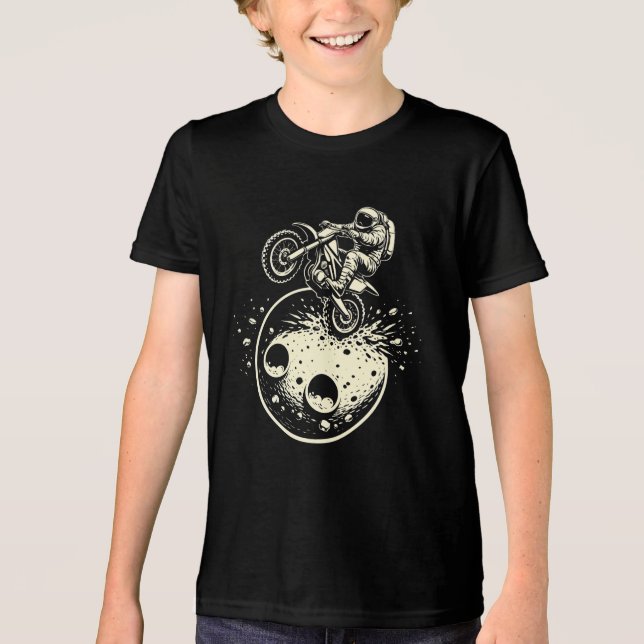 Astronaut utför wheelie på Mars T Shirt (Framsida)