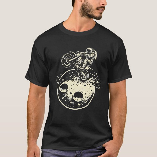 Astronaut utför wheelie på Mars T Shirt (Framsida)