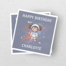 Astronaut Utomjording Födelsedag Pappersservett