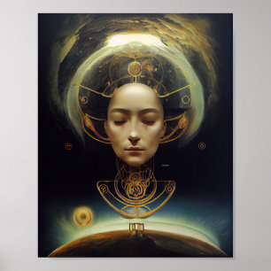 Astronaut v2 Surreal Science fiction Art Poster