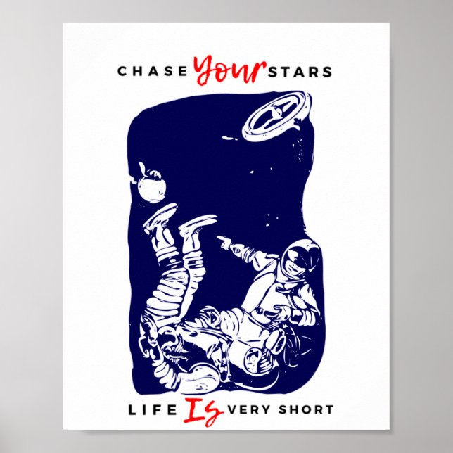 Astronaut Vacuuming Stars Poster (Framsidan)