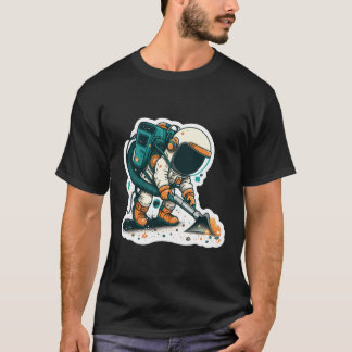 Astronaut Vacuuming Stars T Shirt