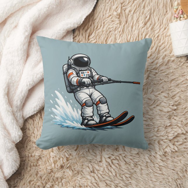 Astronaut Vattenskidor Kudde (Filt)