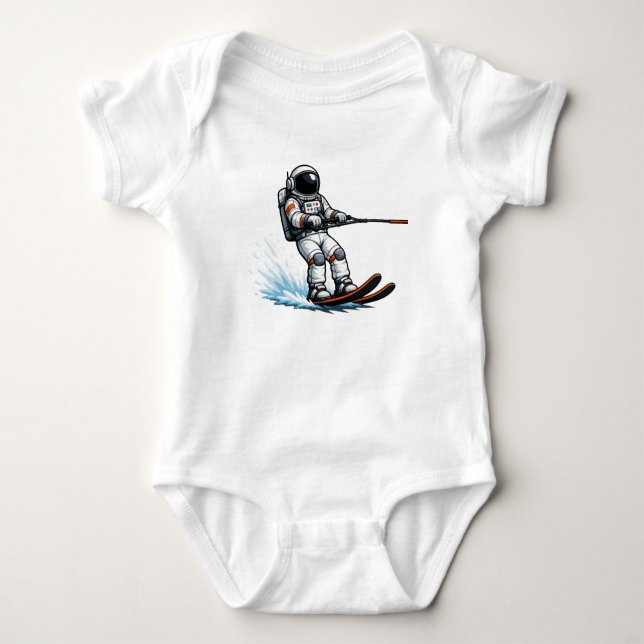 Astronaut Vattenskidor T Shirt (Framsida)