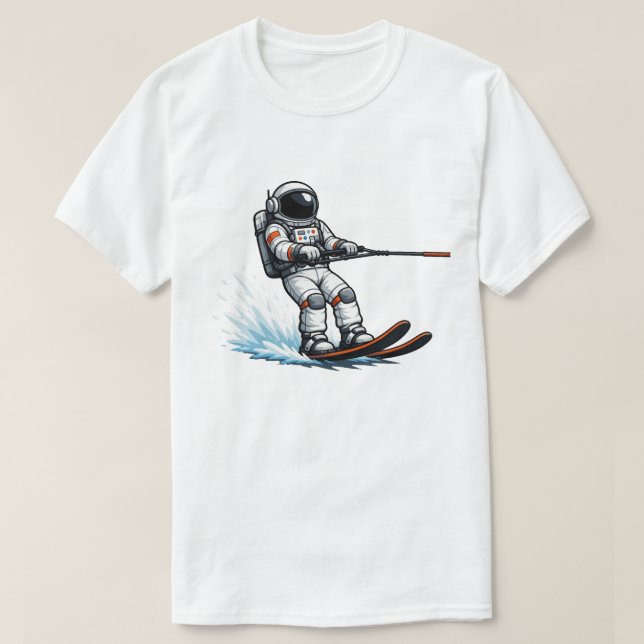 Astronaut Vattenskidor T Shirt (Design framsida)