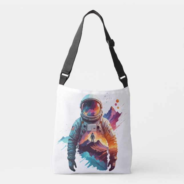 Astronaut Vector Art Space Discovery Axelväska (Framsida)