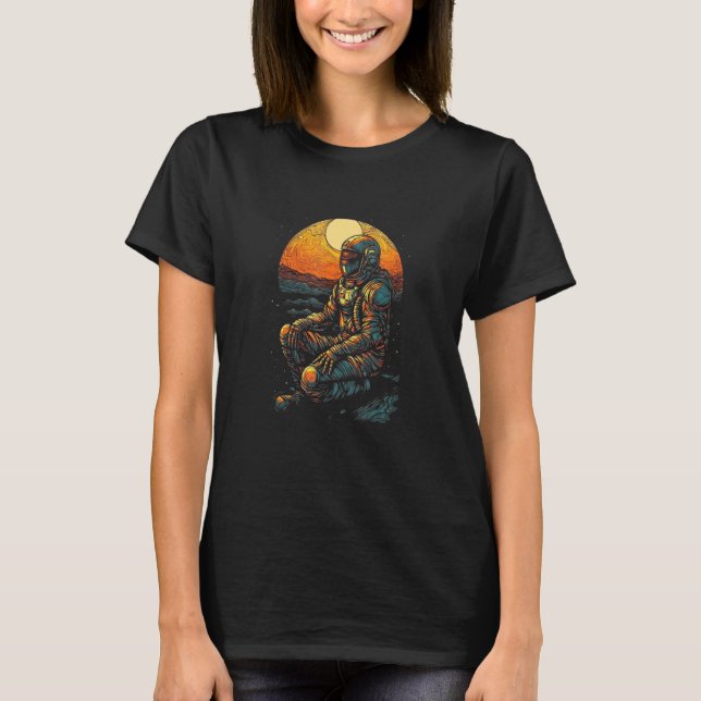 Astronaut Venus Outer Space Planet Science Astrono T Shirt (Framsida)
