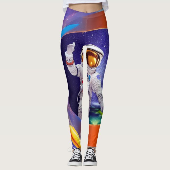 Astronaut Vibes Leggings (Framsida)