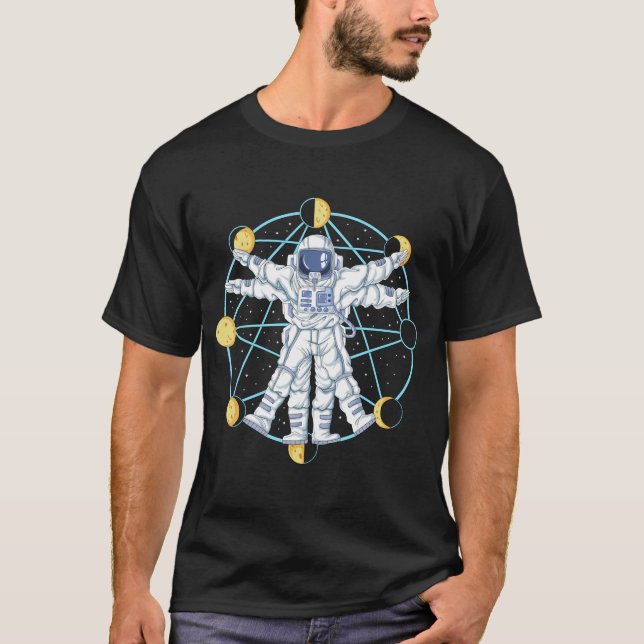 astronaut vitruvian t shirt (Framsida)