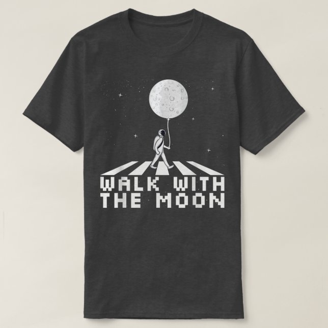 Astronaut Walk med Måne T-Shirt (Design framsida)