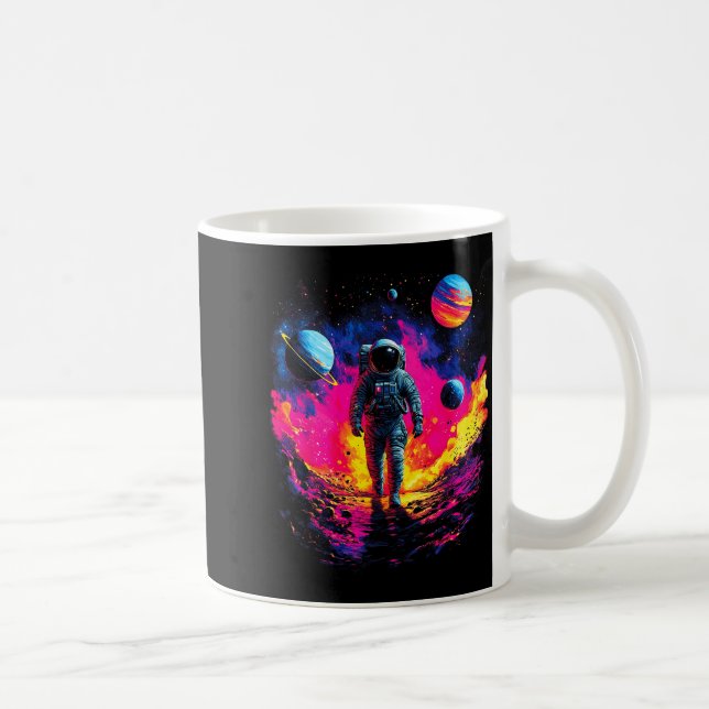 Astronaut Walking In Galaxy Outer Space Explorer S Kaffemugg (Höger)