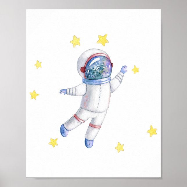 Astronaut wall decor, Earth wall decor poster (Framsidan)