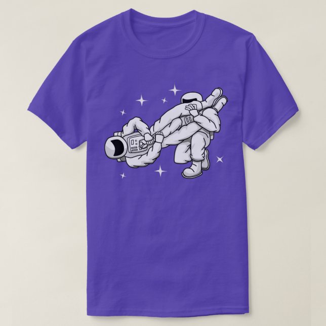 Astronaut Weltraum Jiu Jitsu Karate Kampfsport T Shirt (Design framsida)