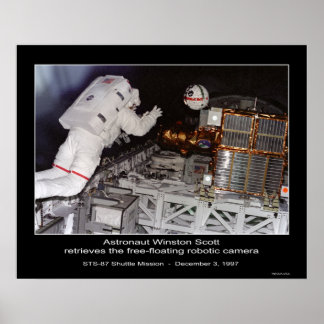 Astronaut Winston Scott flyter Robotic Came gratis Poster