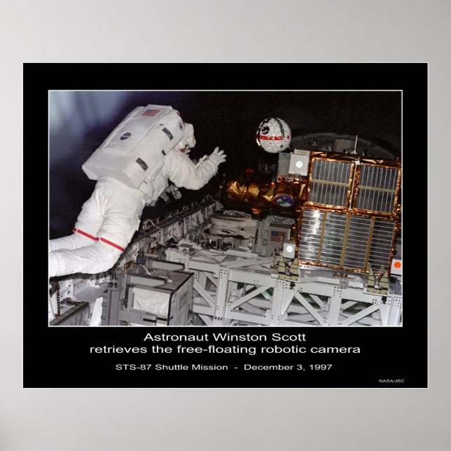 Astronaut Winston Scott flyter Robotic Came gratis Poster (Framsidan)