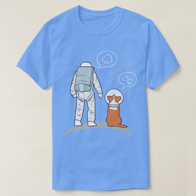 Astronaut With Dog  T Shirt (Design framsida)
