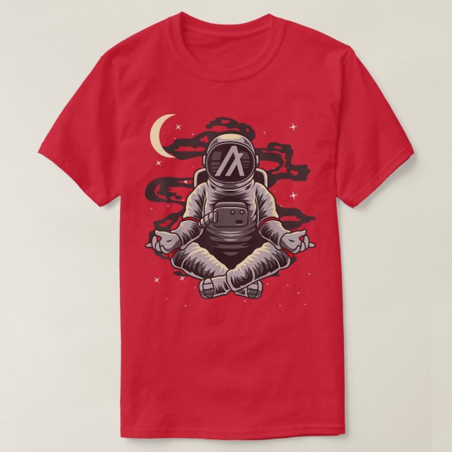 Astronaut Yoga Algorand ALGO Coin To The Moon Cryp T Shirt (Design framsida)
