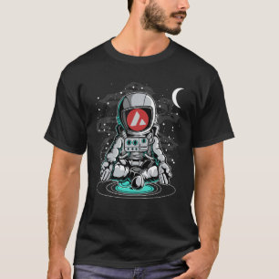 Astronaut Yoga Avalanche AVAX Coin to Måne Gråter T Shirt