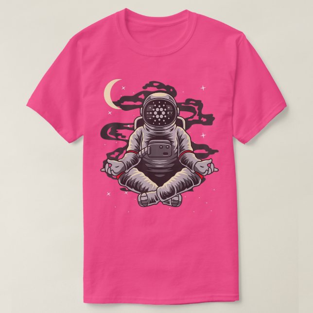 Astronaut Yoga Cardano ADA-mynningen till Måne Cry T Shirt (Design framsida)
