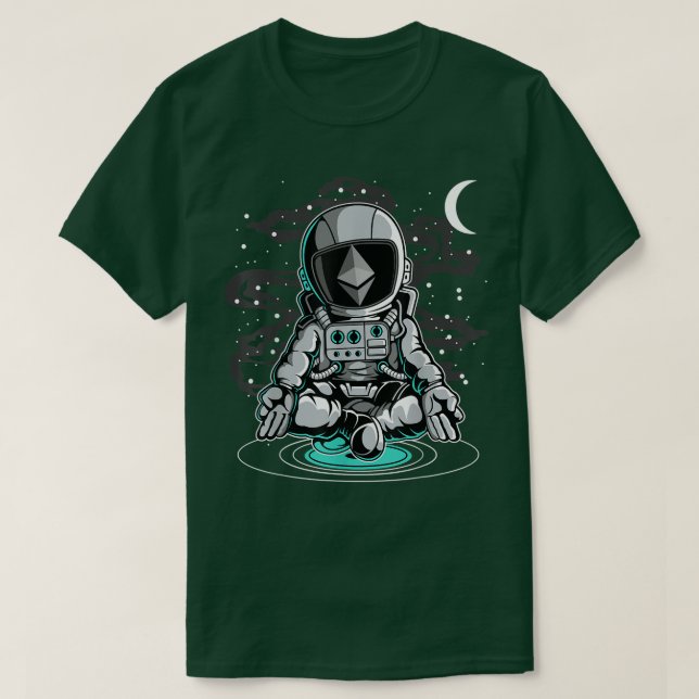 Astronaut Yoga Ethereum ETH Coin To The Moon Crypt T Shirt (Design framsida)