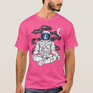 Astronaut Yoga Litecoin LTC Coin To The Moon Crypt T Shirt