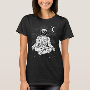 Astronaut Yoga Polkadot Dot Coin Till Månen Krypto T Shirt