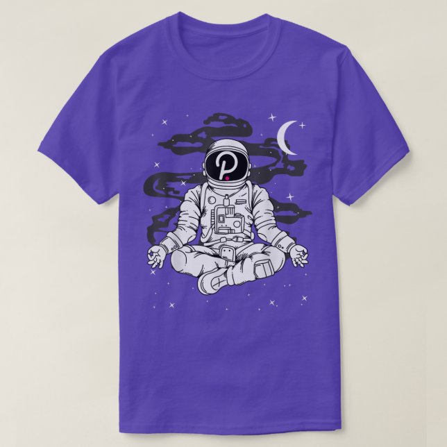 Astronaut Yoga Polkadot DOT Coin to Måne Crypt T Shirt (Design framsida)