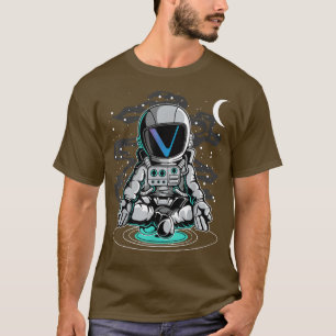 Astronaut Yoga Vechain VET Coin to Måne Crypto T Shirt