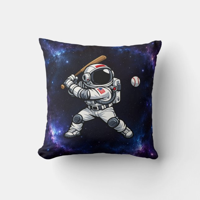 Astronautbaseboll Kudde (Framsida)