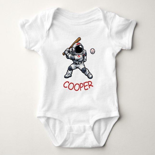 Astronautbaseboll T Shirt (Framsida)