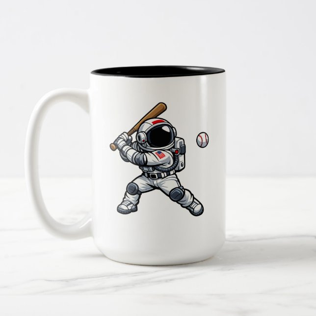 Astronautbaseboll Två-Tonad Mugg (Vänster)