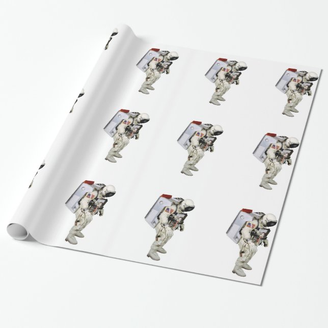 Astronautbild för Papper figursättning Presentpapper (Utrullad)