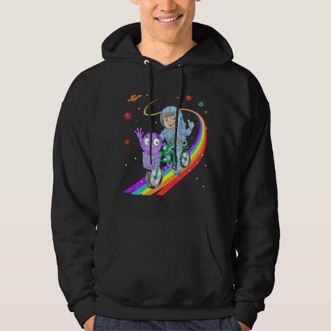 Astronautcykling Hoodie (Framsida)