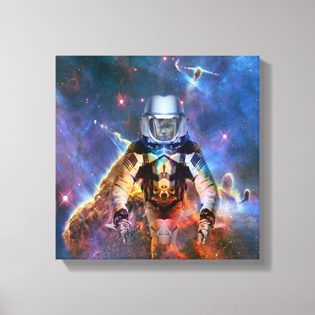 Astronautdissintegration Canvastryck (Framsida)