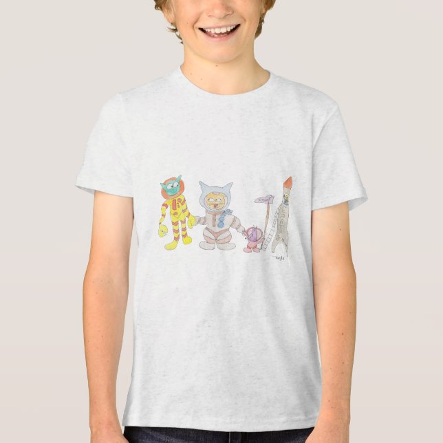 Astronautdjur T Shirt (Framsida)