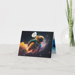 Astronautens födelsedag, tillsatt hälsningskort kort