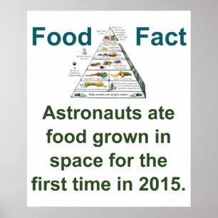 Astronauter Ate Food Grown in Space - Food Fact Poster