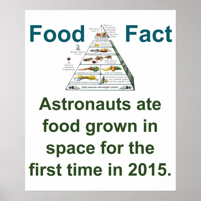 Astronauter Ate Food Grown in Space - Food Fact Poster (Framsidan)